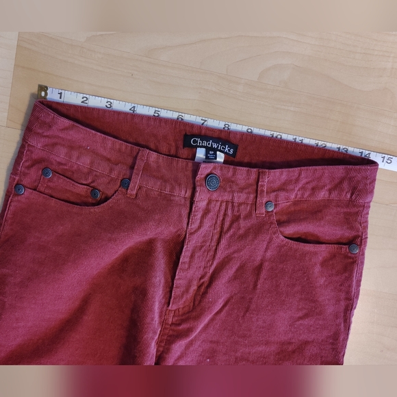 Chadwicks corduroy pants/jeans size 8P and a faded rusty red color - Picture 3 of 10